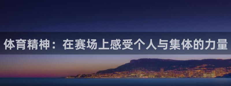必一运动：体育精神：在赛场上感受个人与集体的力量